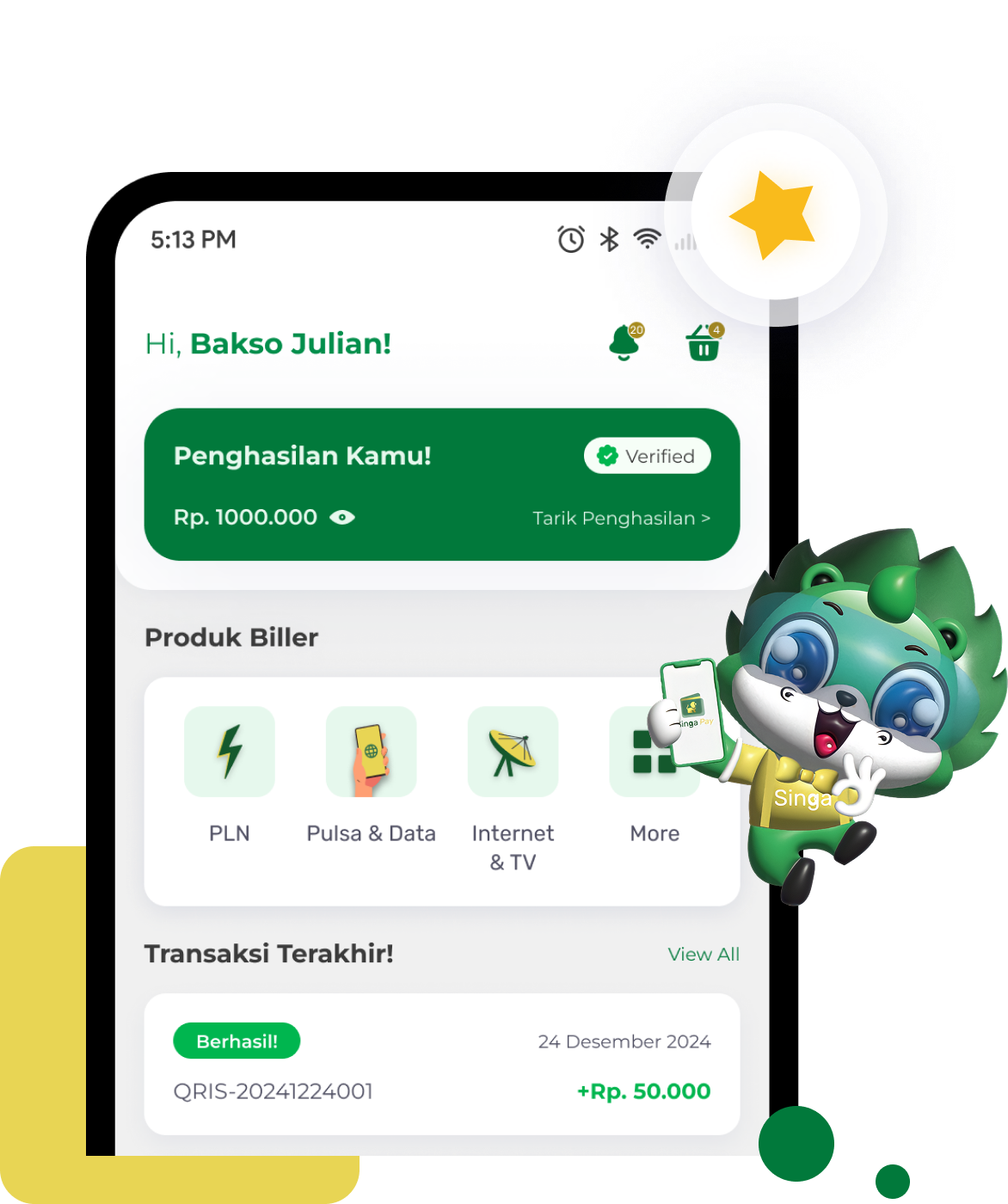 Ilustrasi Laris by SingaPay